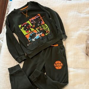 Nickelodeon Black and Orange Kids Jogger Set